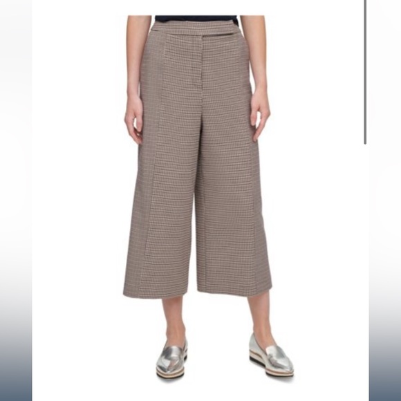 DKNY cropped pants / culottes - brown Houndstooth - Picture 2 of 10